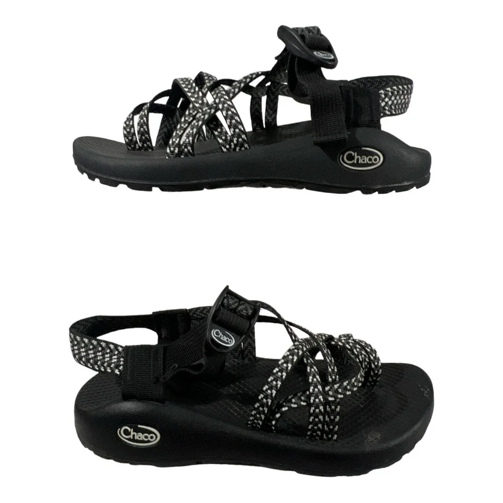 Chaco Women's Z/Cloud X2 Sandal Women's Size 6 Black White‎ EUC S1-34